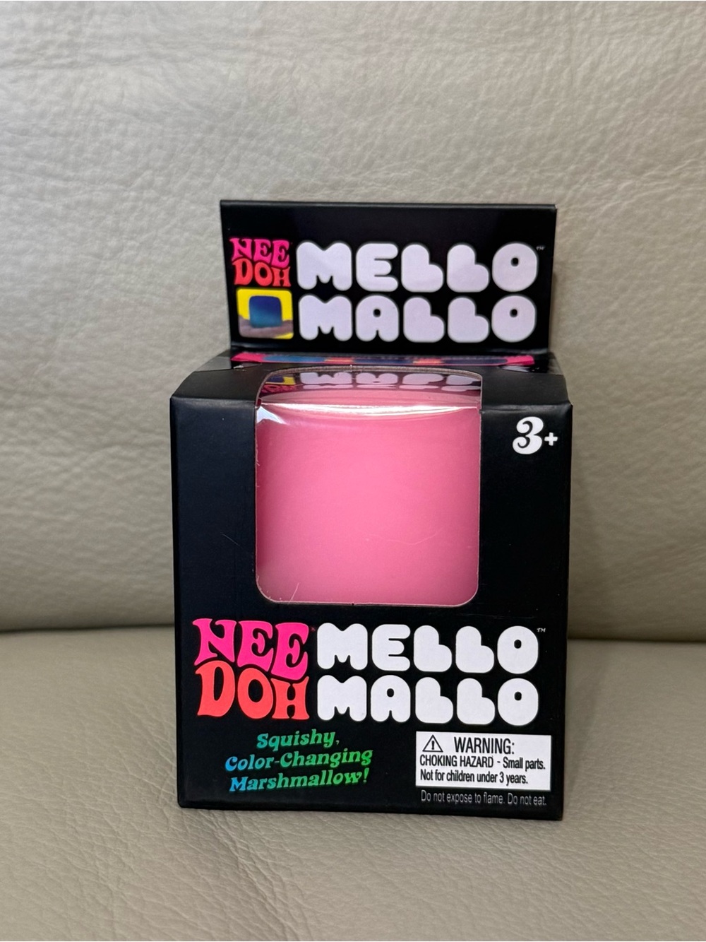 NEW NeeDoh PINK Mello Mallo Color Changing Squishy Marshmallow Authentic
